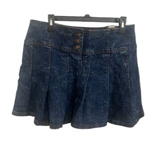 Brand new flare jean ruffle mini skirt